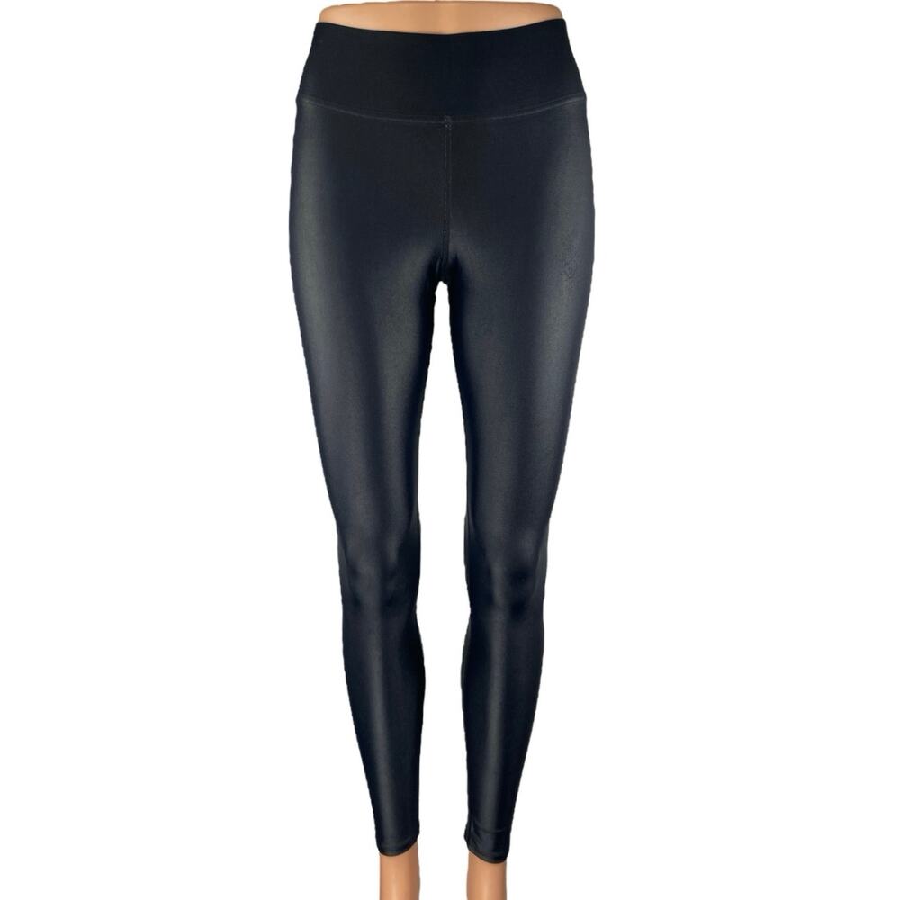 Carbon38 Women's Black Mid Rise Yoga Workout Running Athletic Leggings Pants S